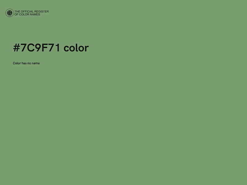 #7C9F71 color image