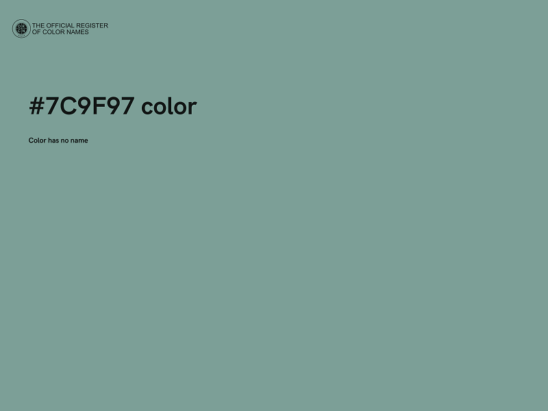 #7C9F97 color image