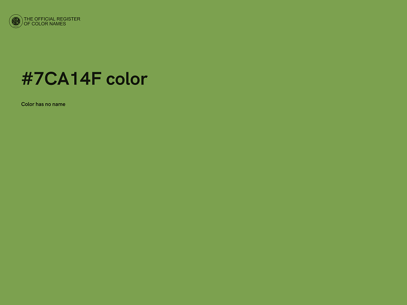 #7CA14F color image