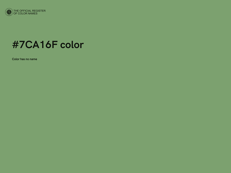 #7CA16F color image