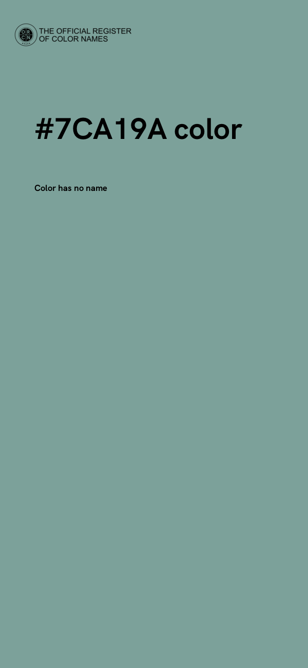 #7CA19A color image