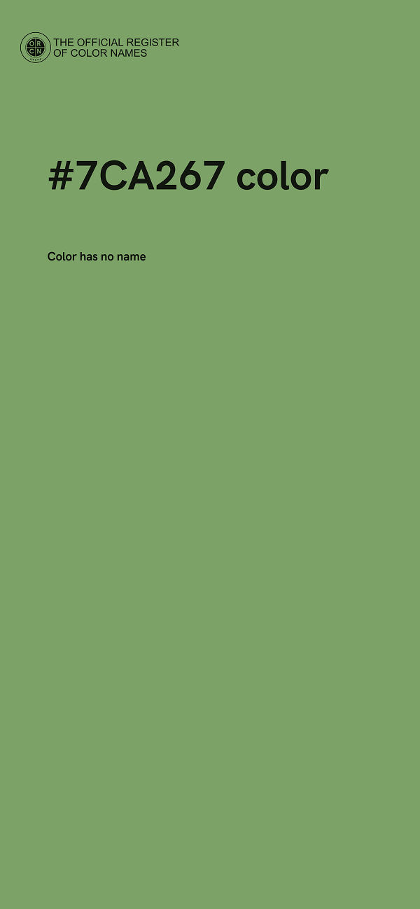 #7CA267 color image