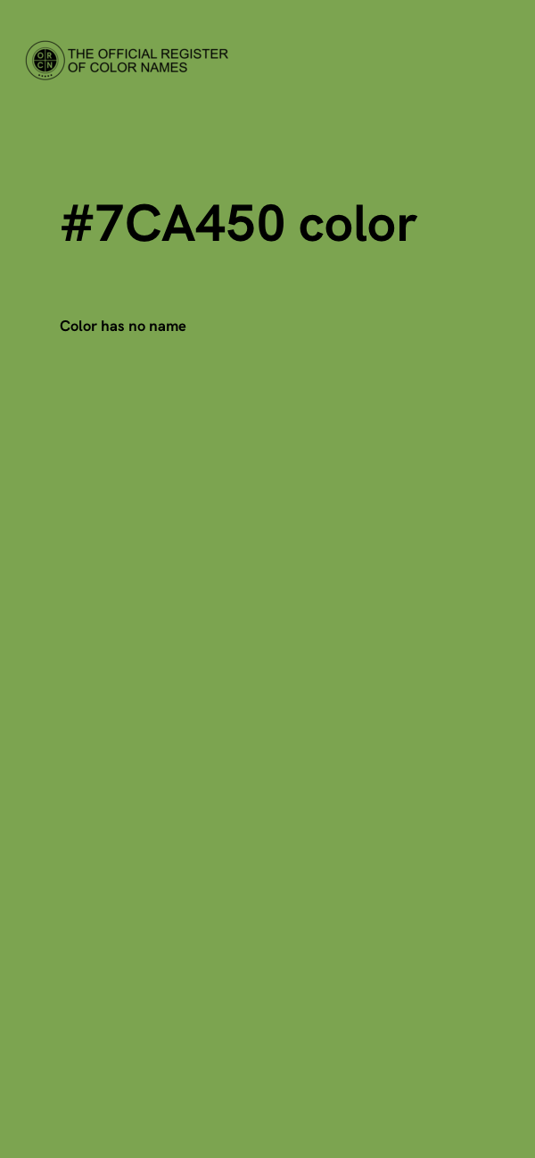#7CA450 color image