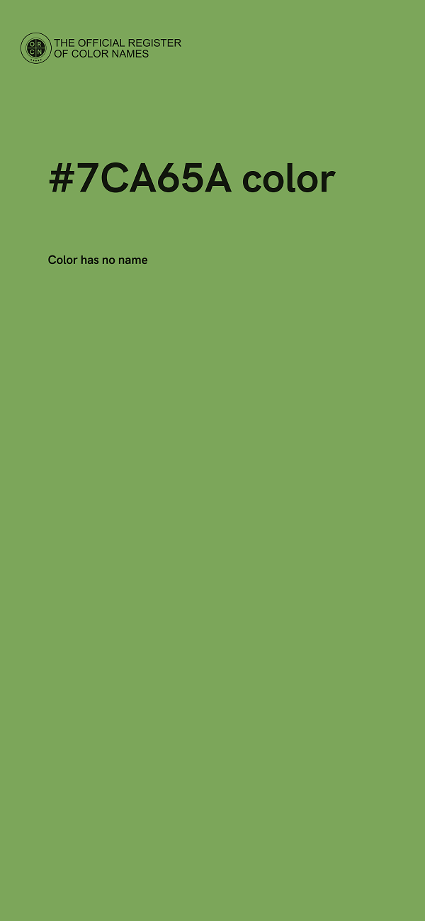 #7CA65A color image