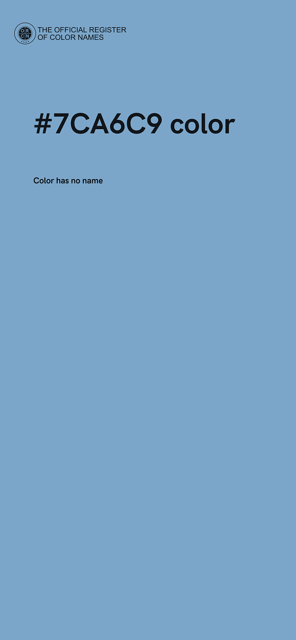 #7CA6C9 color image