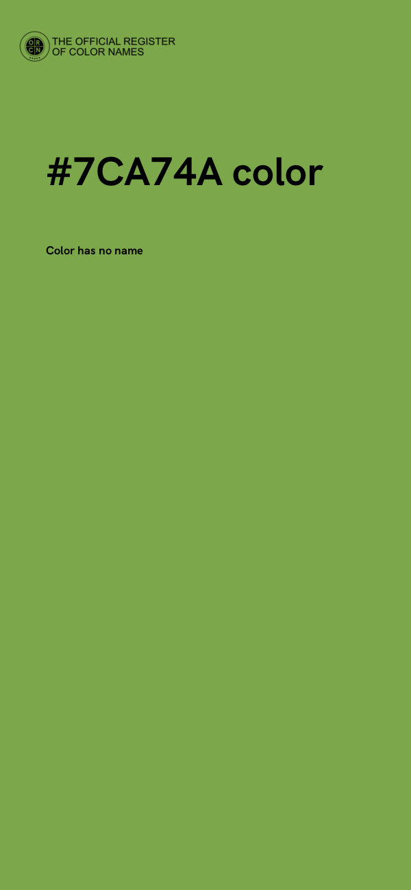#7CA74A color image