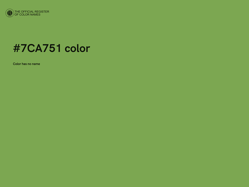 #7CA751 color image