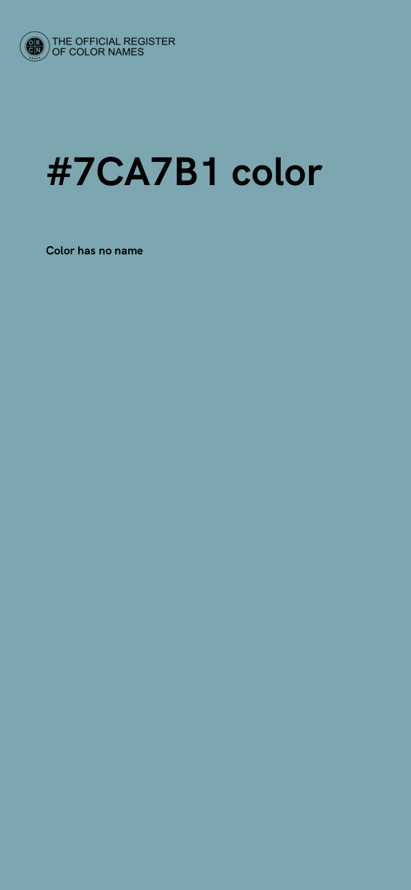 #7CA7B1 color image