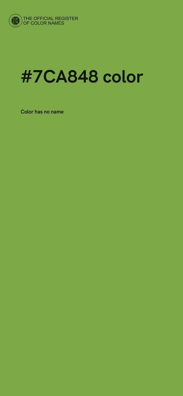 #7CA848 color image