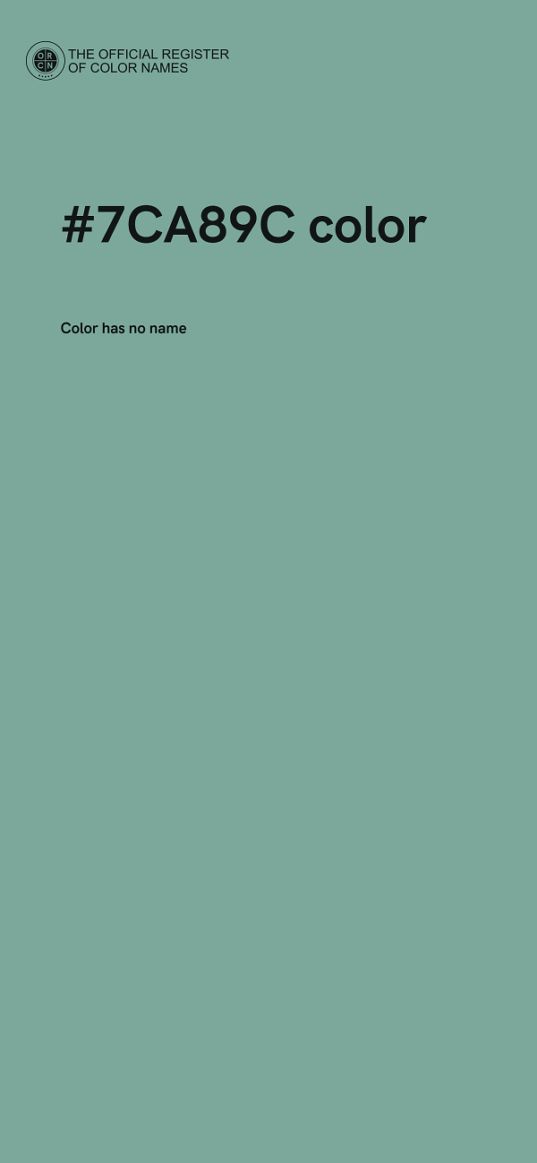#7CA89C color image