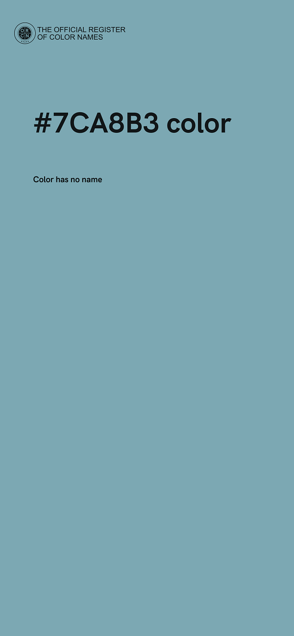 #7CA8B3 color image
