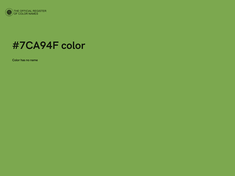 #7CA94F color image