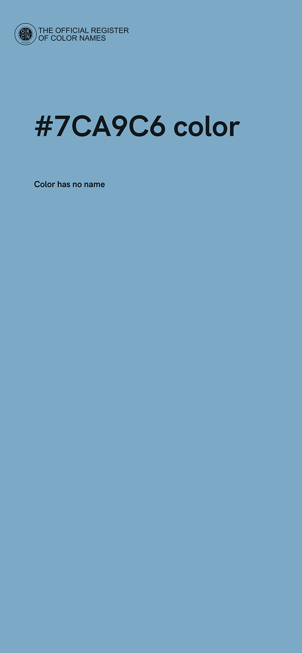 #7CA9C6 color image