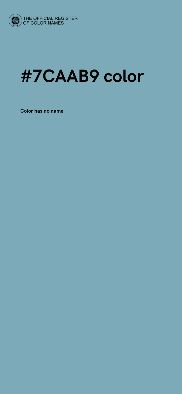 #7CAAB9 color image