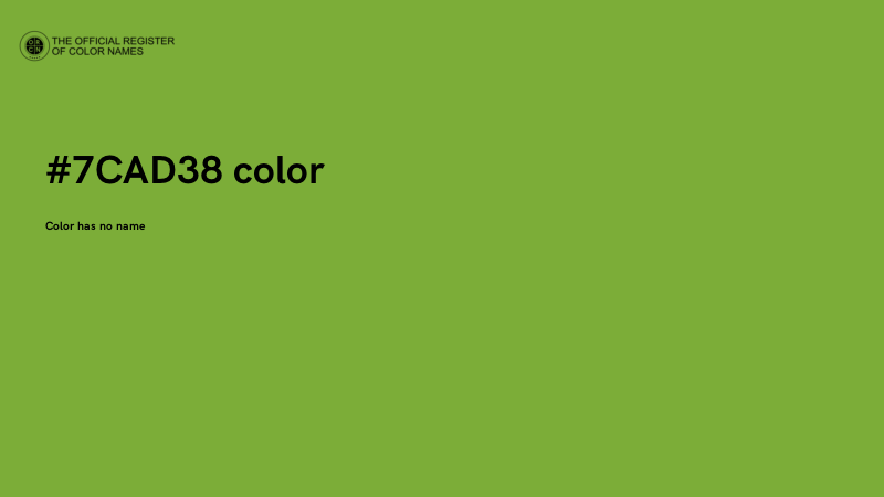 #7CAD38 color image