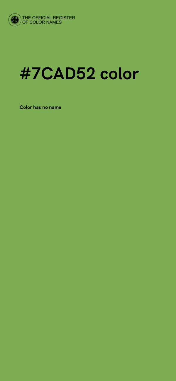 #7CAD52 color image