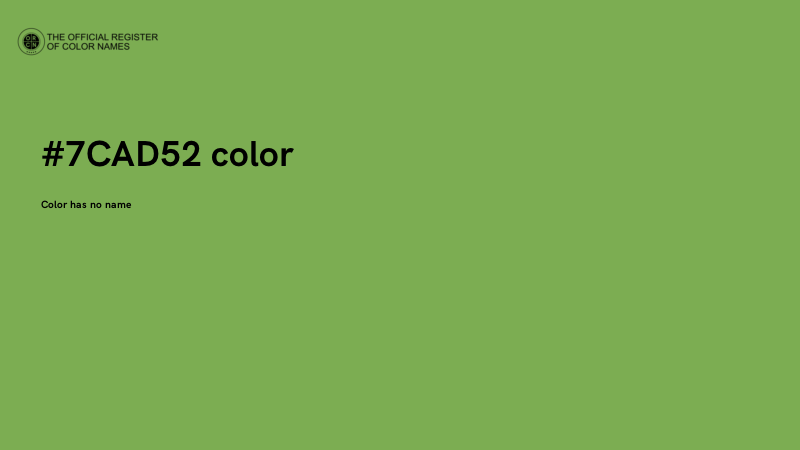 #7CAD52 color image