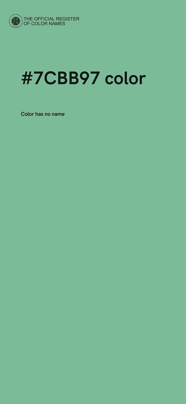 #7CBB97 color image