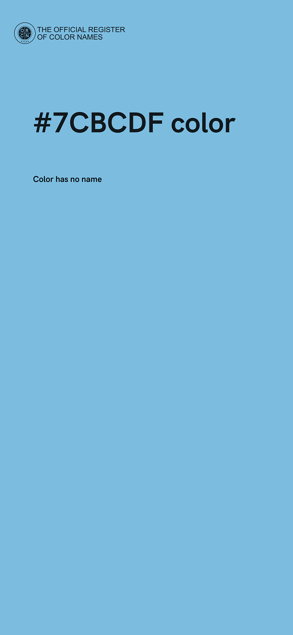 #7CBCDF color image