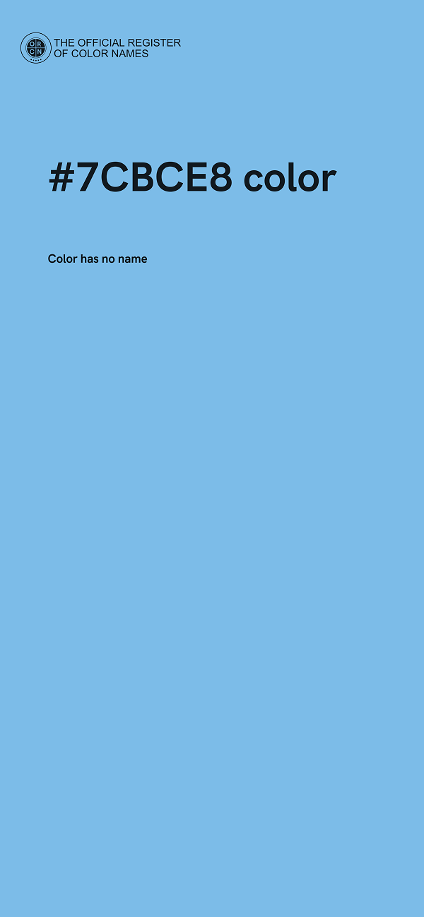 #7CBCE8 color image