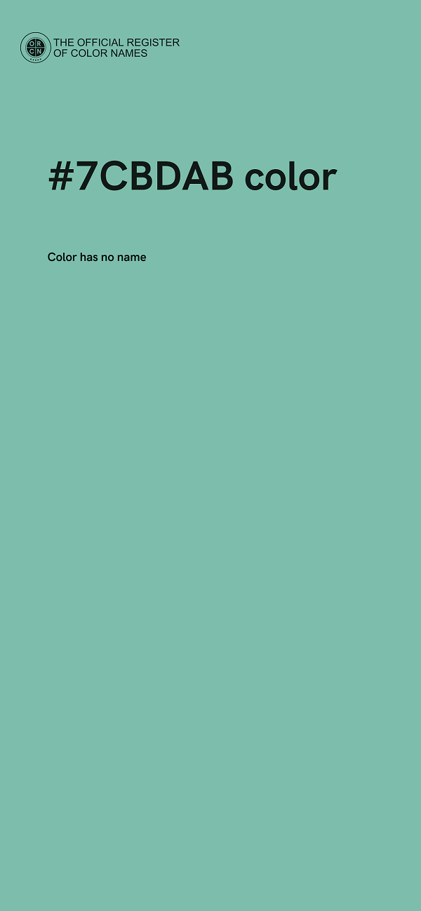 #7CBDAB color image