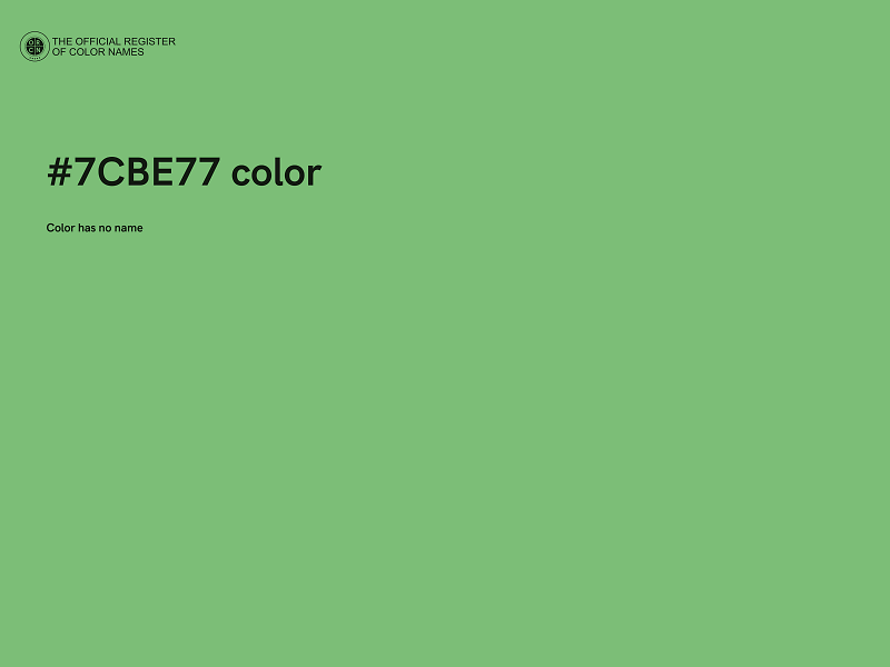 #7CBE77 color image