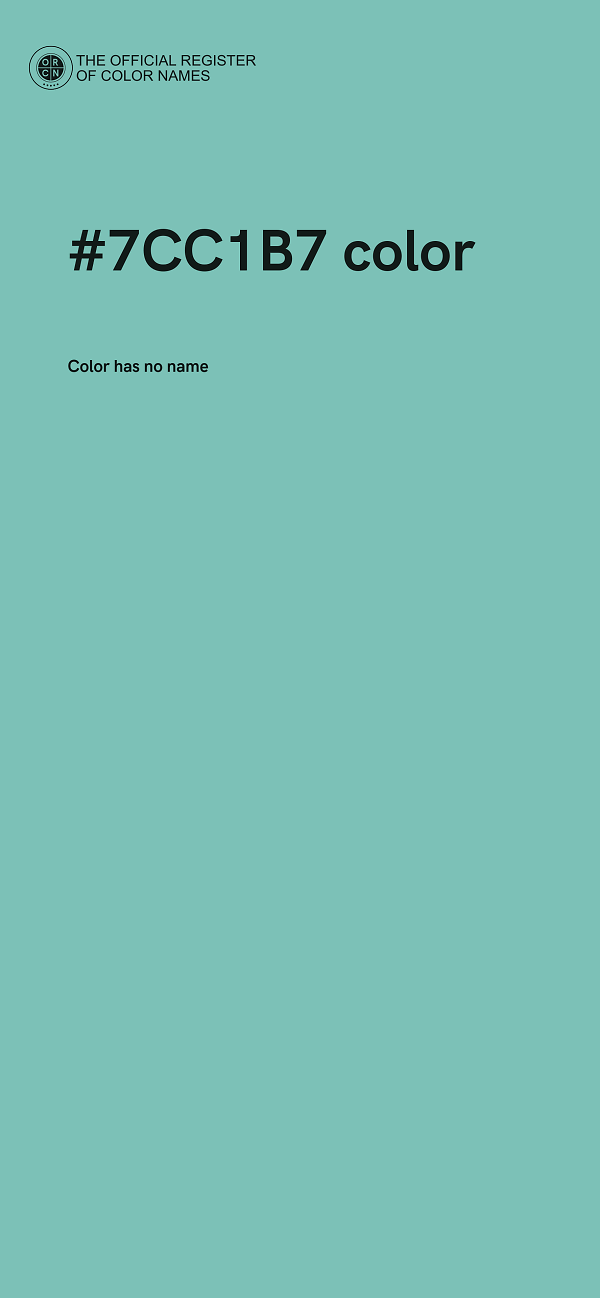 #7CC1B7 color image