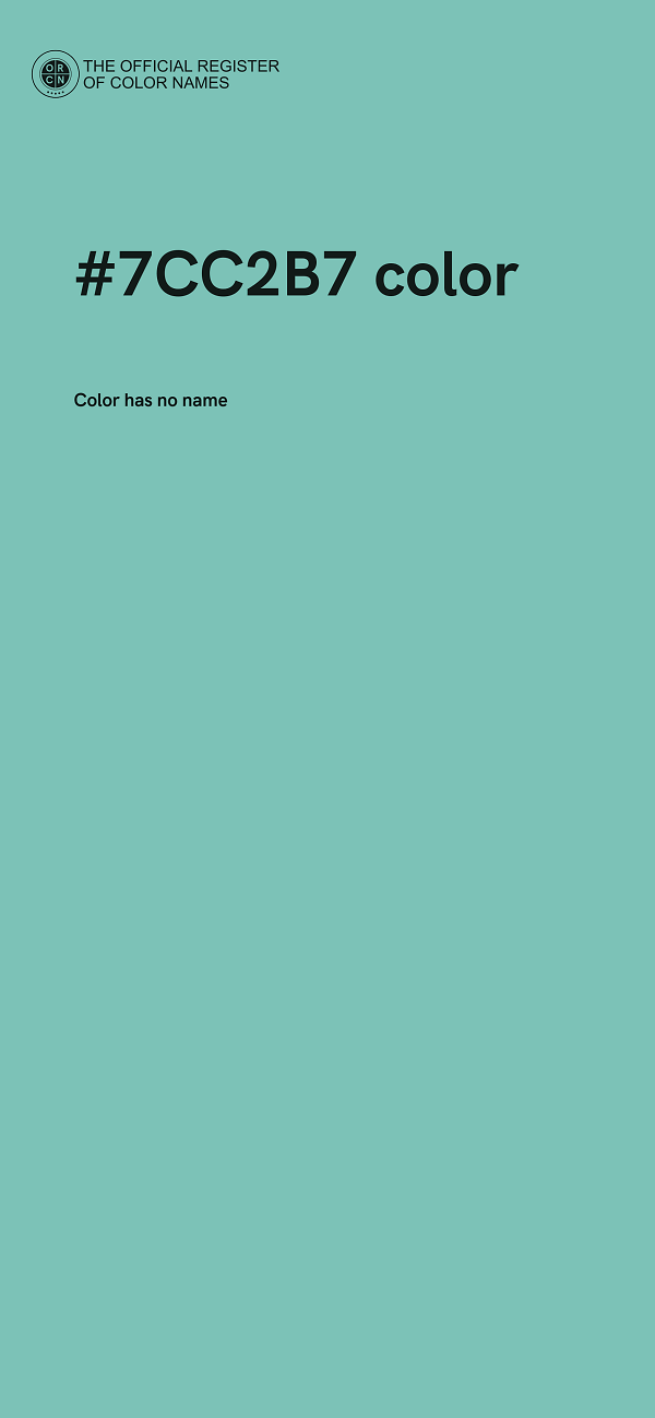 #7CC2B7 color image