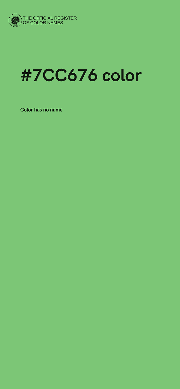 #7CC676 color image