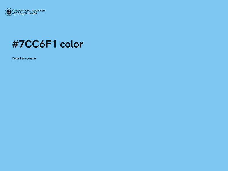 #7CC6F1 color image