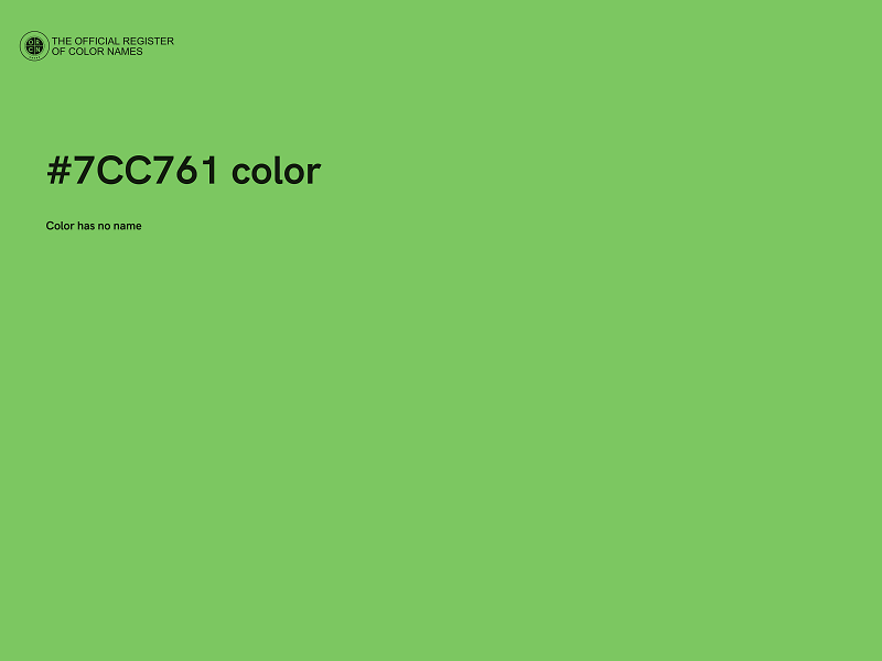 #7CC761 color image