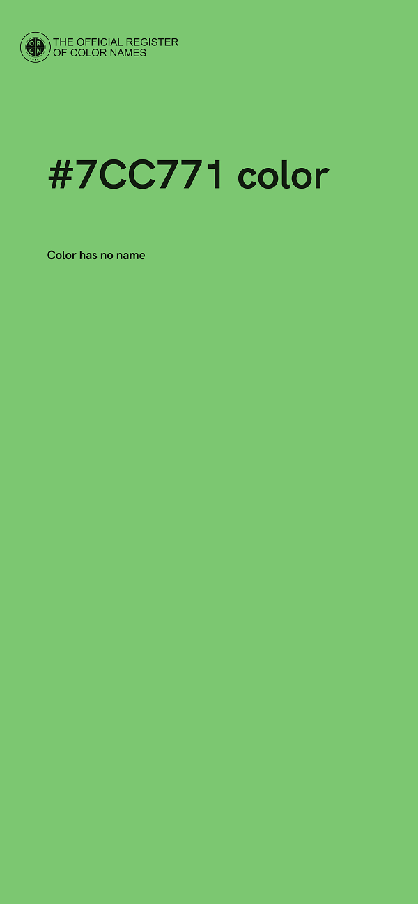 #7CC771 color image