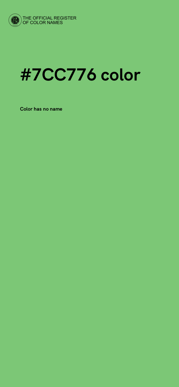 #7CC776 color image