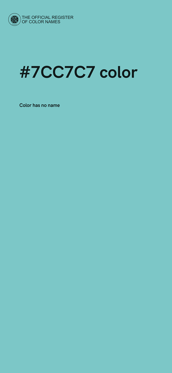 #7CC7C7 color image