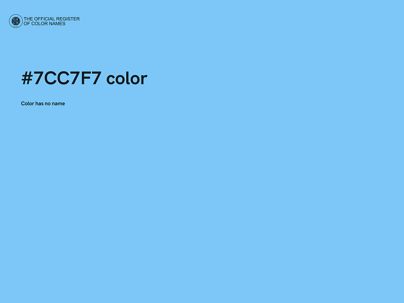 #7CC7F7 color image