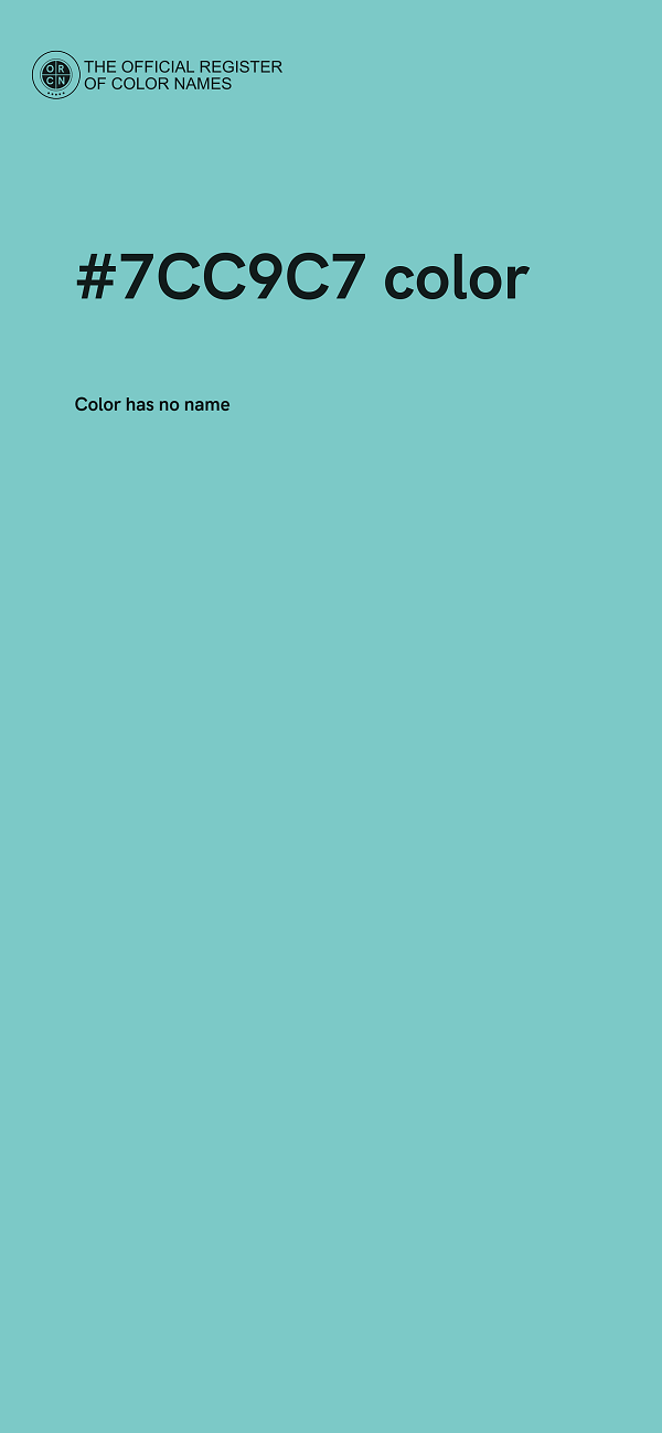 #7CC9C7 color image