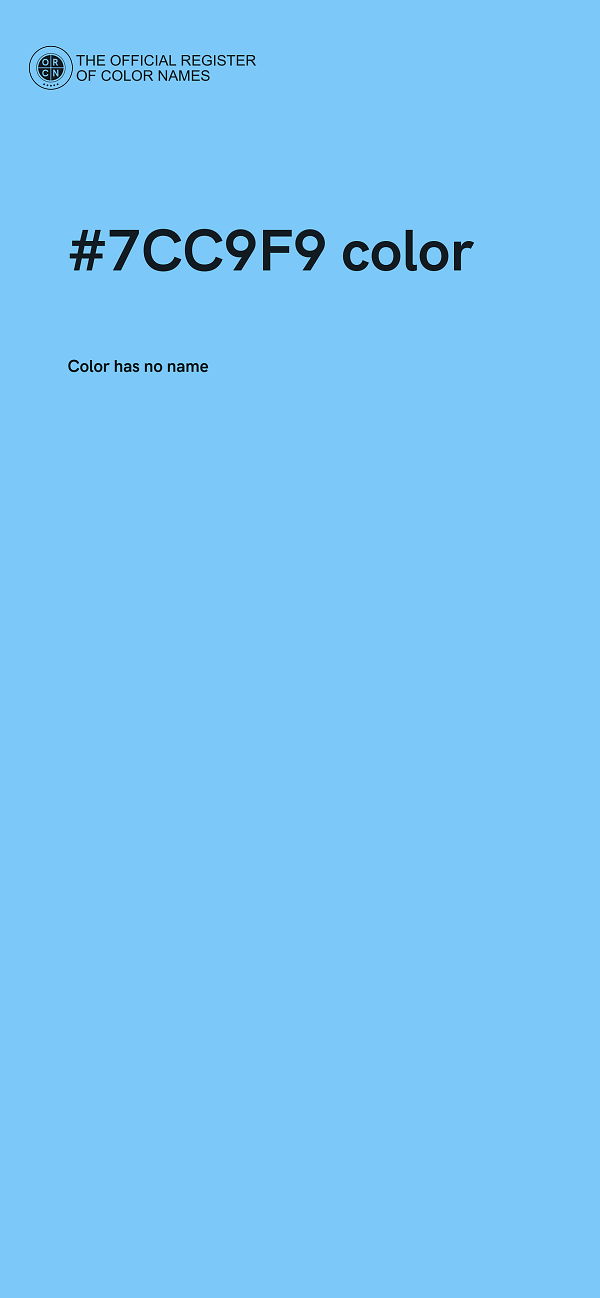 #7CC9F9 color image