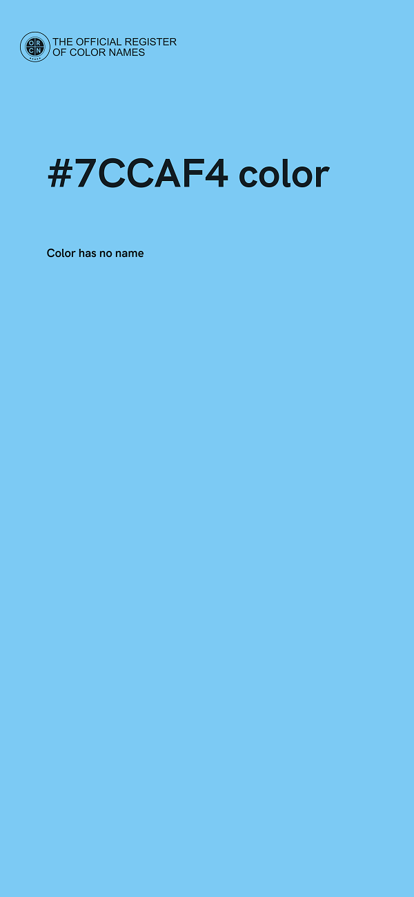 #7CCAF4 color image