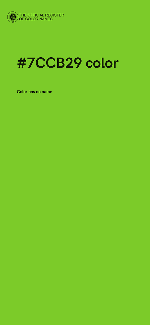 #7CCB29 color image
