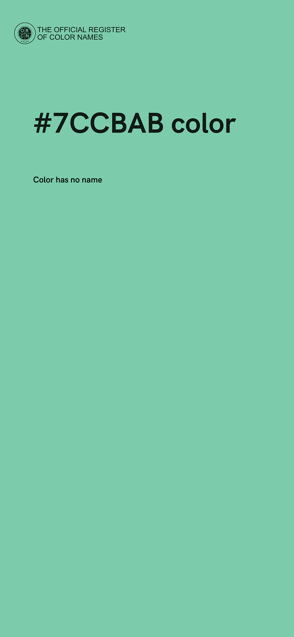 #7CCBAB color image
