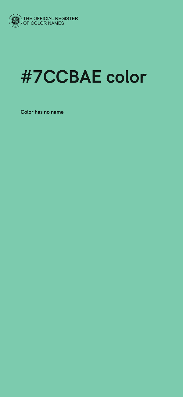 #7CCBAE color image