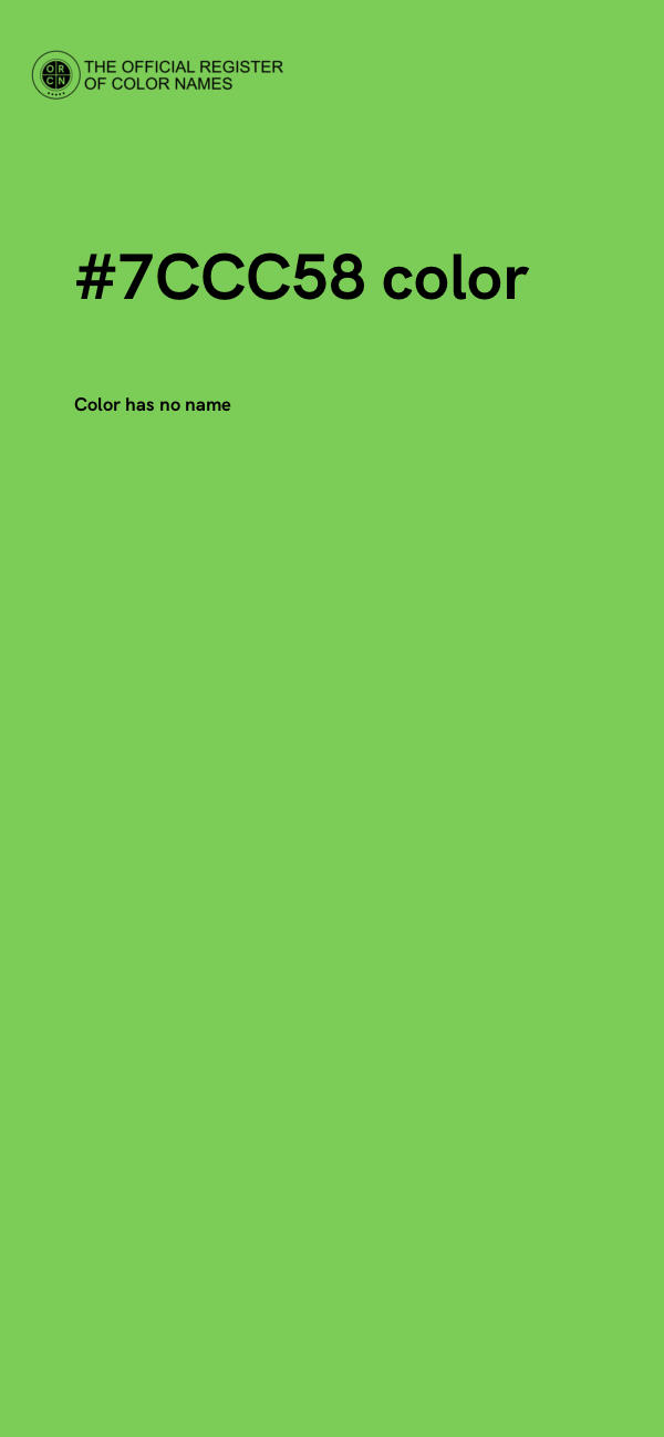 #7CCC58 color image