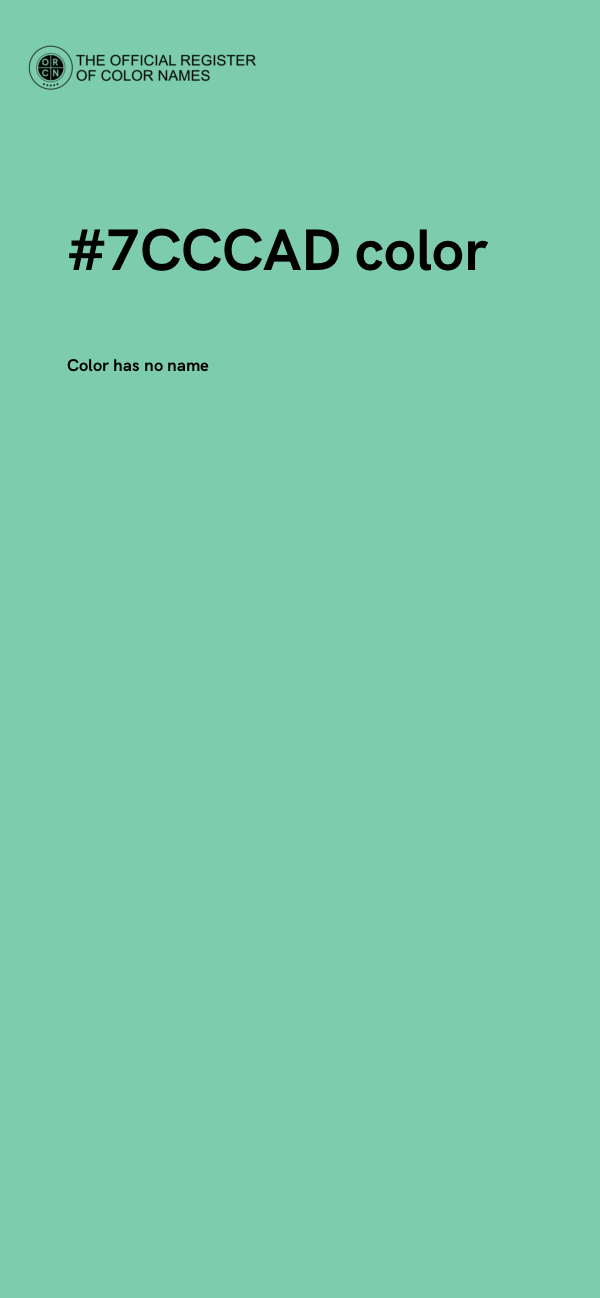 #7CCCAD color image