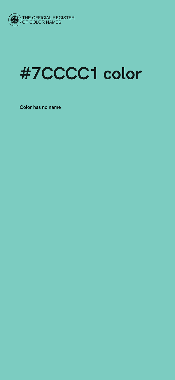 #7CCCC1 color image