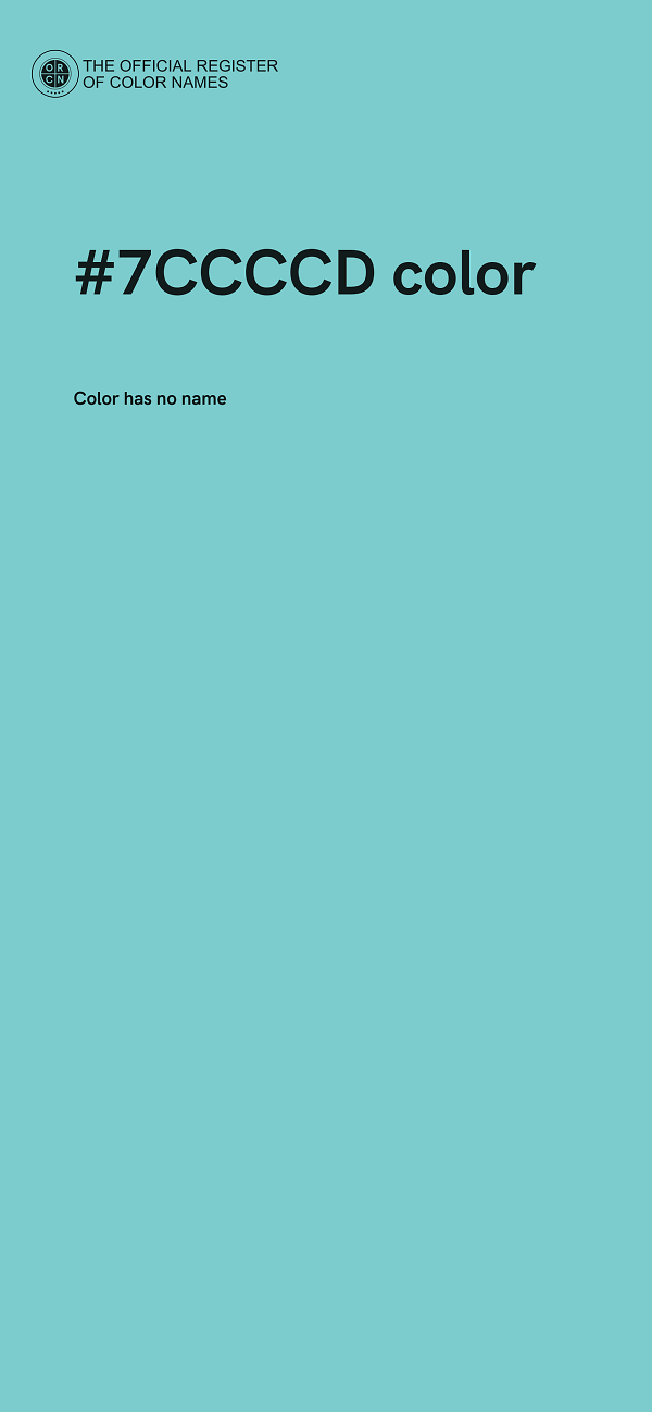 #7CCCCD color image