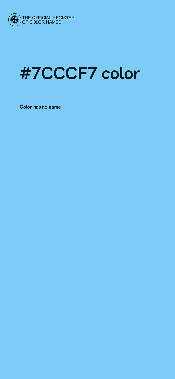 #7CCCF7 color image