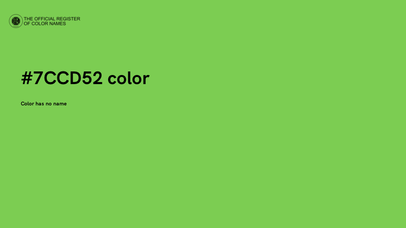 #7CCD52 color image
