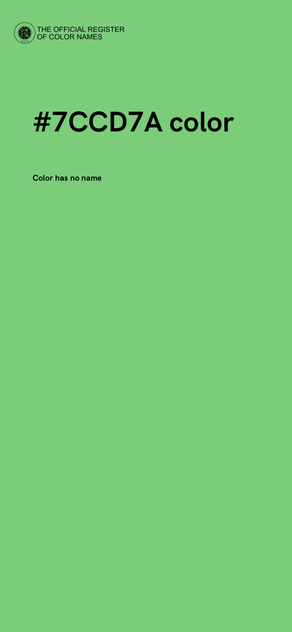 #7CCD7A color image