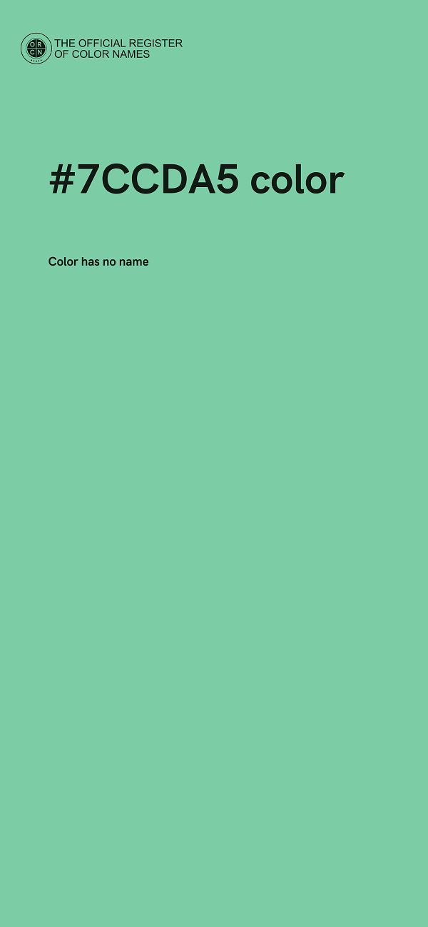 #7CCDA5 color image