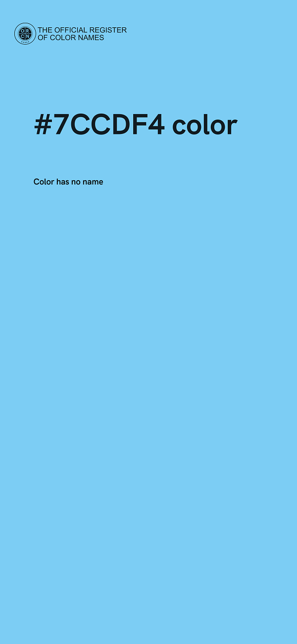 #7CCDF4 color image